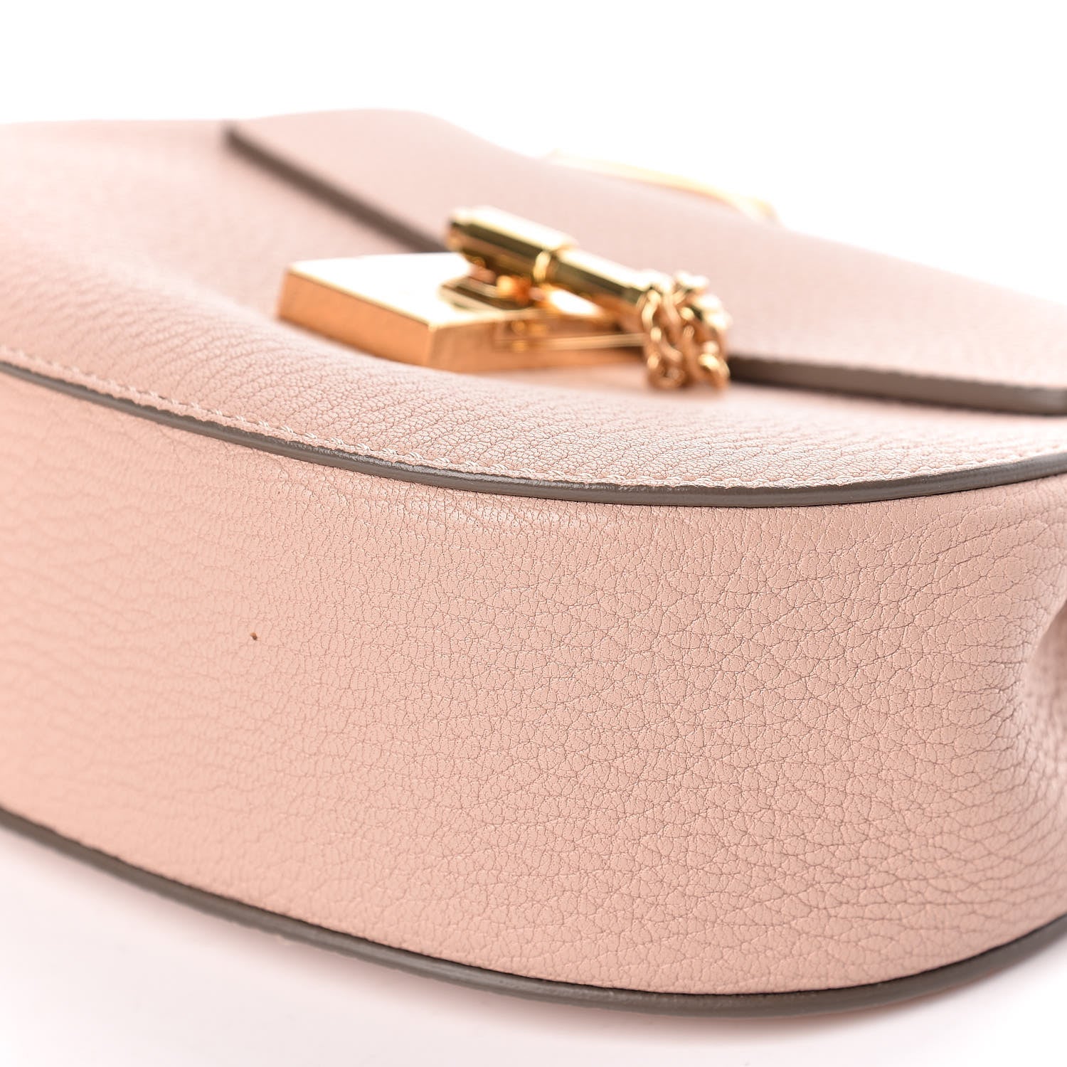 Chloe Grained Lambskin Mini Drew Shoulder Bag Cement Pink 8 of 11
