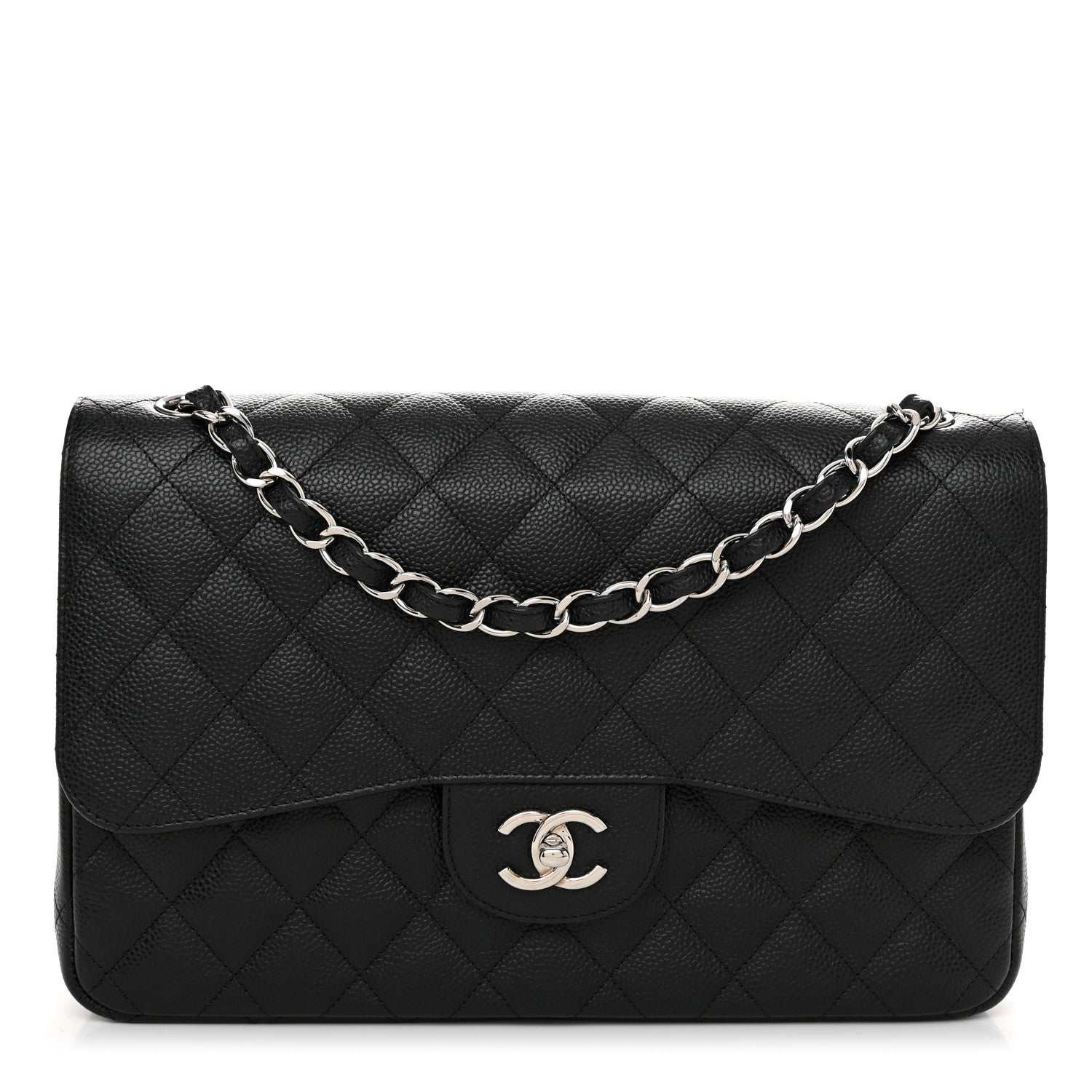 Chanel Caviar Quilted Jumbo Double Flap Black 1 of 11