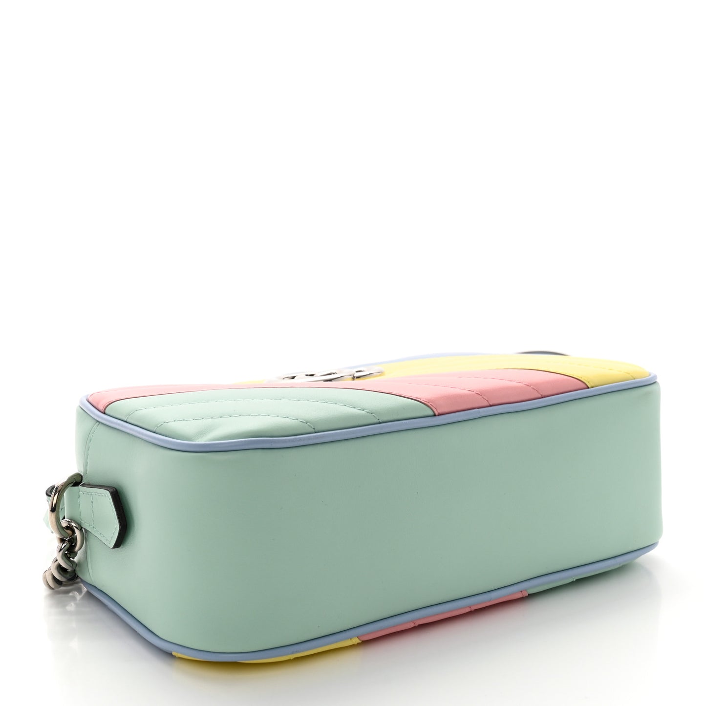 Calfskin Matelasse Diagonal Small GG Marmont Chain Shoulder Bag Multicolor Pastel