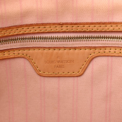 Louis Vuitton Damier Azur Delightful MM Rose Ballerine 6 of 15