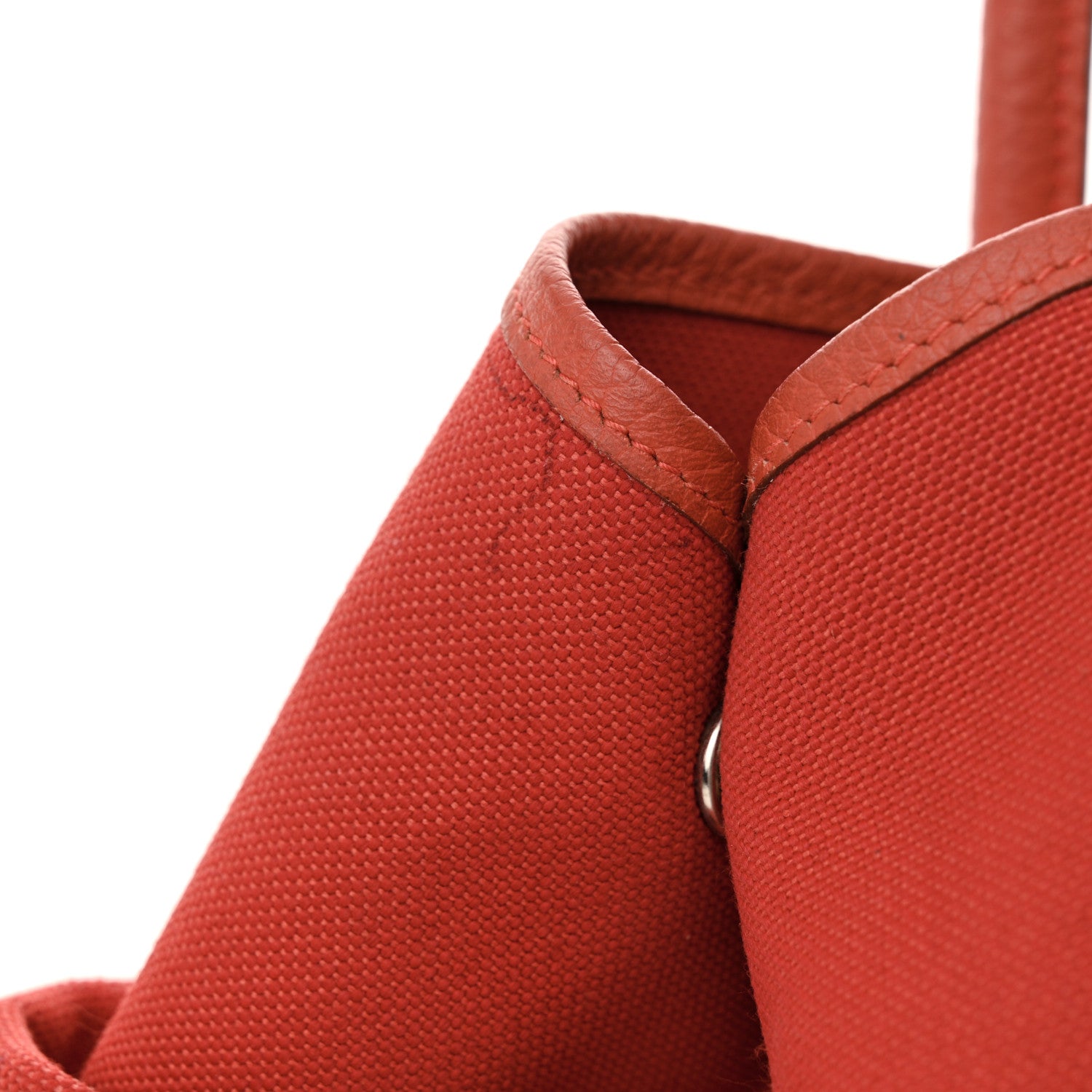 Hermes Toile Militaire Vache Country Garden Party Pockets 36 MM Tote Rouge Tomate Capucine 12 of 17