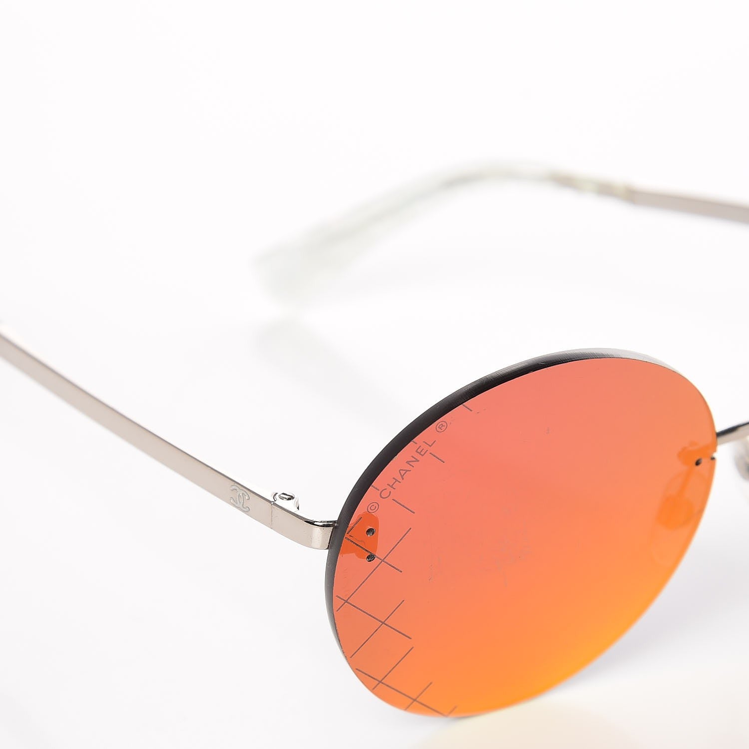 Chanel Mirrored Round Sunglasses 4216 Red 7 of 8
