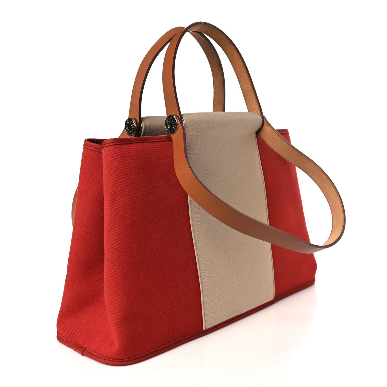 Hermes Toile Cabag 39 Rouge Grenat 3 of 10
