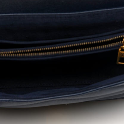 Louis Vuitton Calfskin New Wave Chain Bag MM NM Bleu Nuit 5 of 9