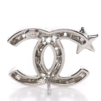 Chanel Crystal CC Starfall Earrings Silver 4 of 5