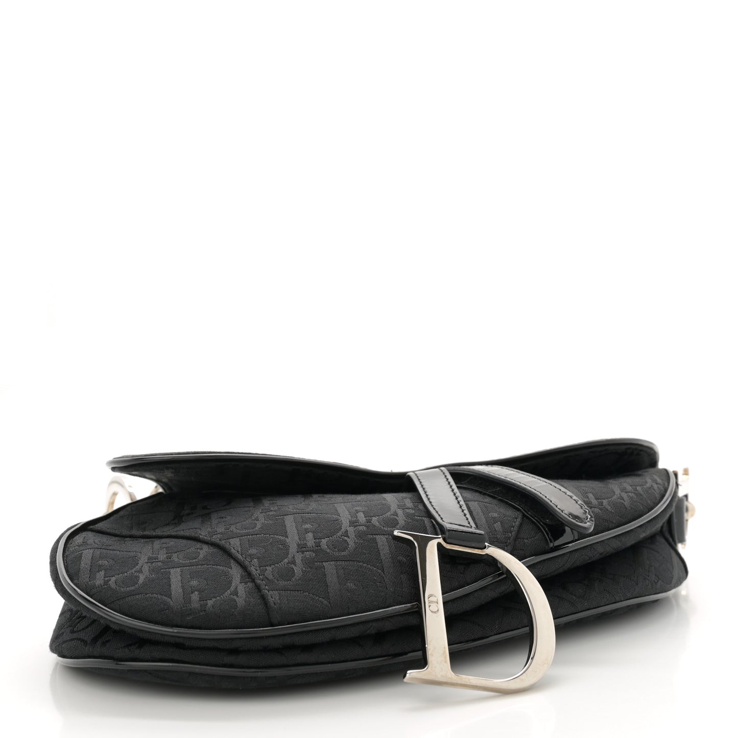 Monogram Patent Saddle Bag Black
