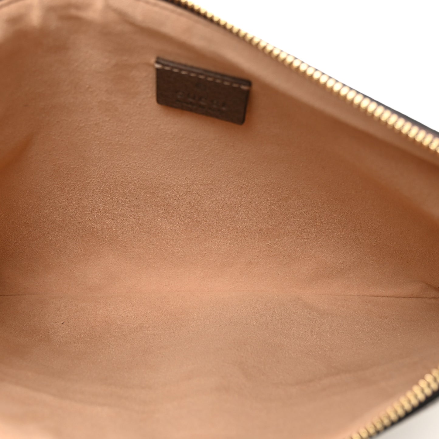 GG Supreme Monogram Large Ophidia Pouch Clutch Brown