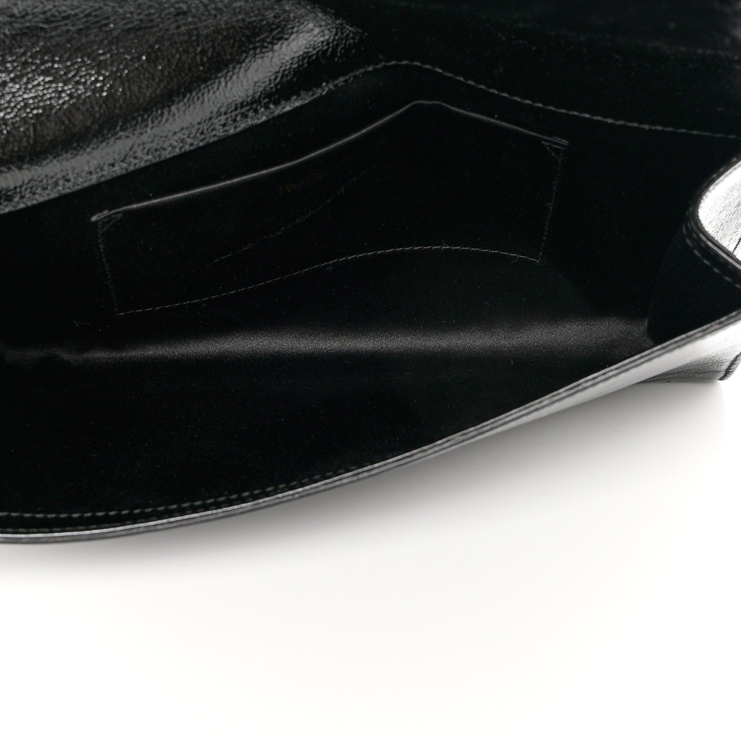 Textured Patent Monogram Large Belle De Jour Clutch Black
