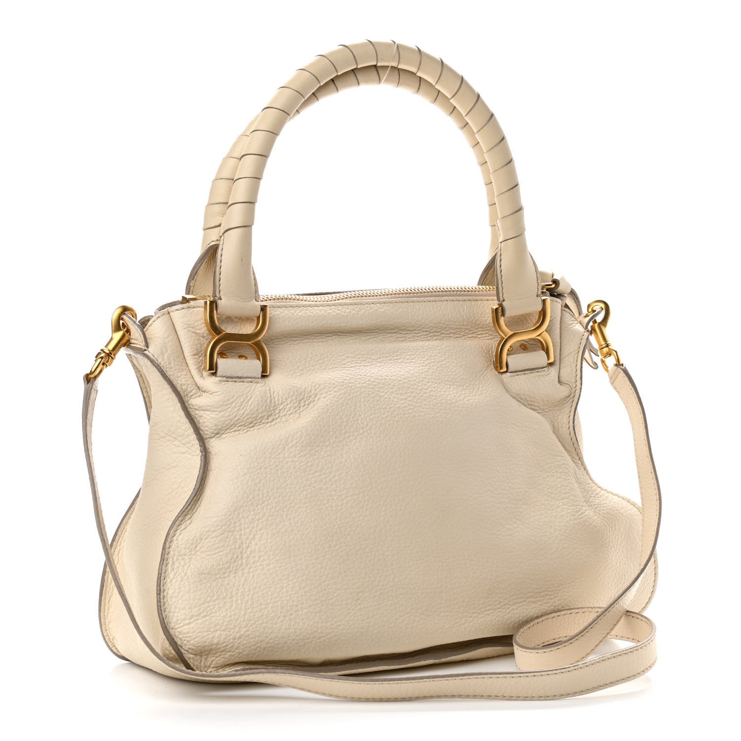 Calfskin Medium Marcie Satchel Cream