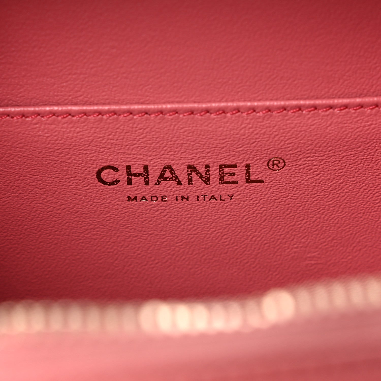 Chanel Caviar Quilted CC North South Filigree Vanity Case Pink 6 of 9