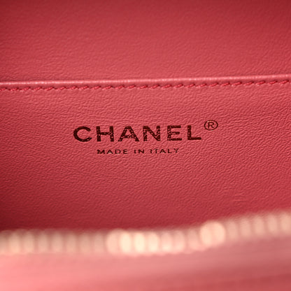 Chanel Caviar Quilted CC North South Filigree Vanity Case Pink 6 of 9