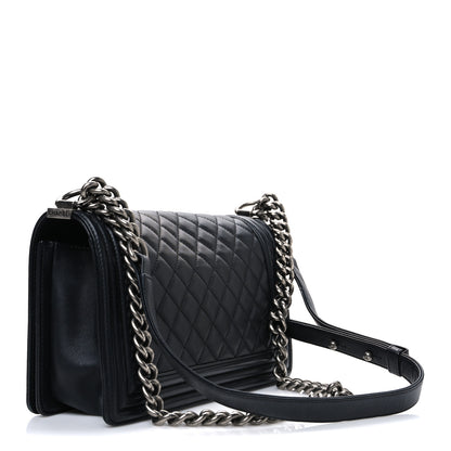 Chanel Lambskin Quilted Medium Boy Flap Black 3 of 13