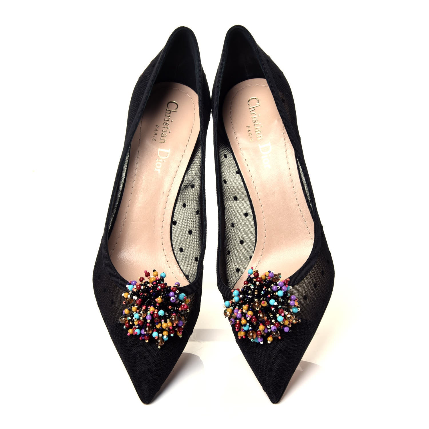 Christian Dior Grosgrain Plumetis Dior Blossom Pump 39 Black 5 of 13