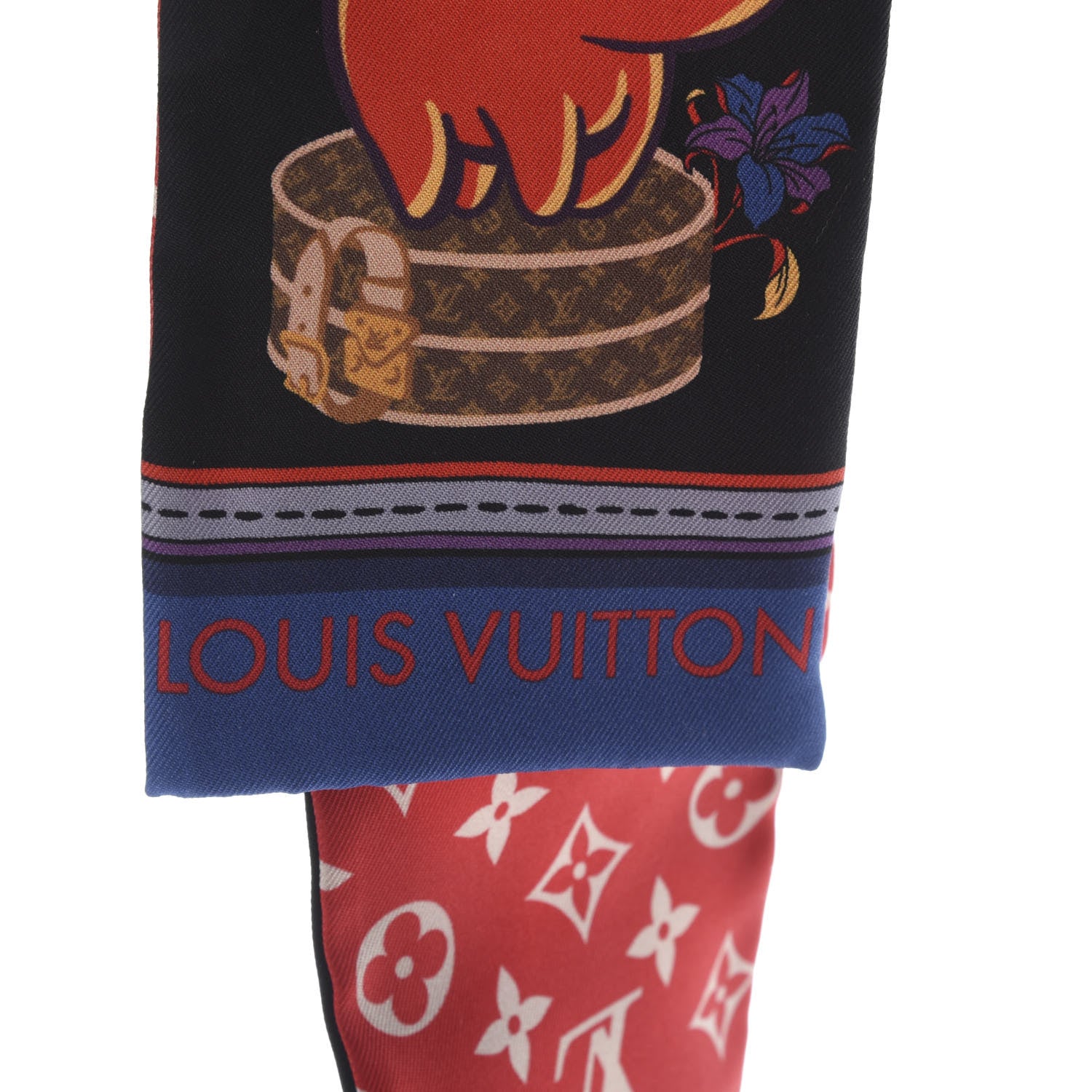 Louis Vuitton Silk Monogram Superstition Bandeau Black 2 of 3