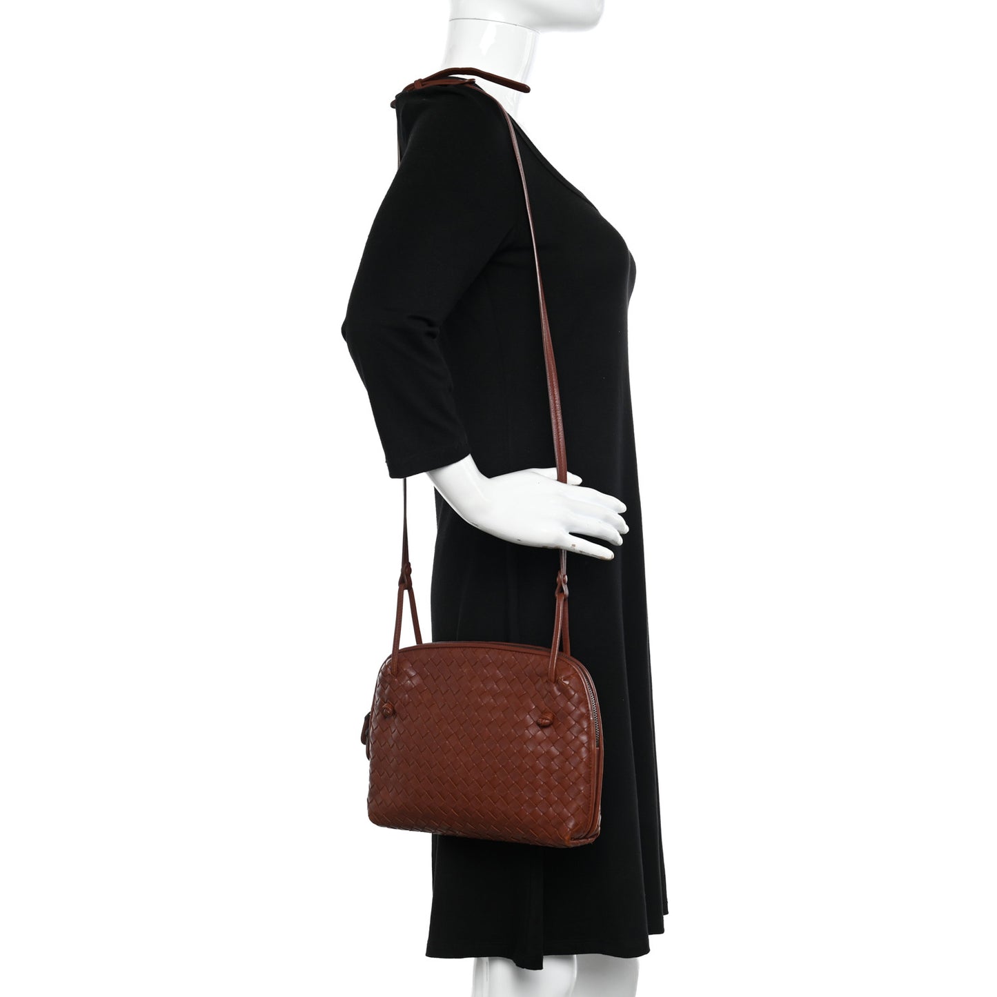 Nappa Intrecciato Nodini Crossbody Messenger Canyon