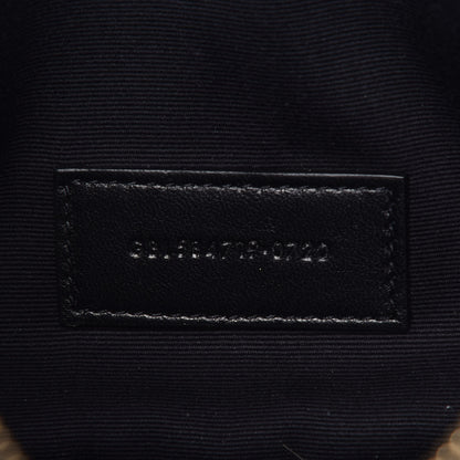 Saint Laurent Grain De Poudre Chevron Monogram Large Bill Pouch Black 7 of 7