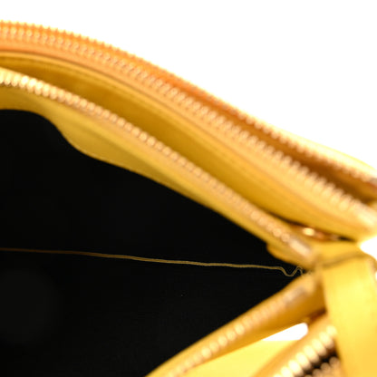 Celine Lambskin Small Trio Crossbody Bag Citron 5 of 10