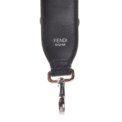 Fendi Vitello Dolce Nappa Patent Flowerland Studded Strap You Black 2 of 4