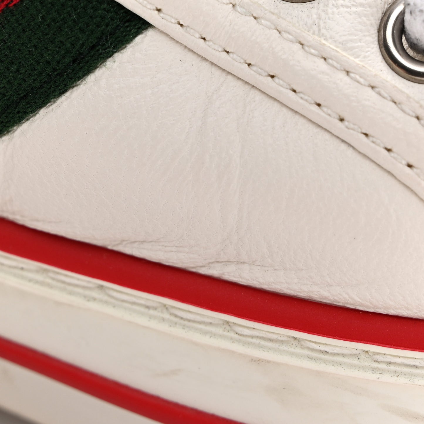 Jacquard Mini GG Monogram Web Womens 1977 Tennis Sneakers 37.5 White