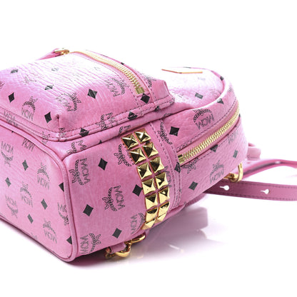 MCM Visetos Side Stud Mini Stark Backpack Pink 6 of 8