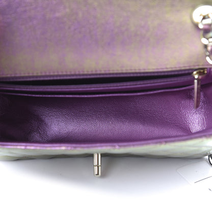 Chanel Iridescent Lambskin Quilted Mini Rectangular Flap Purple 5 of 11
