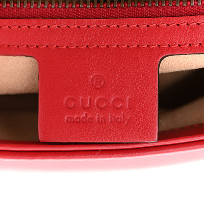 Gucci Calfskin Matelasse Small GG Marmont Shoulder Bag Hibiscus Red 6 of 10