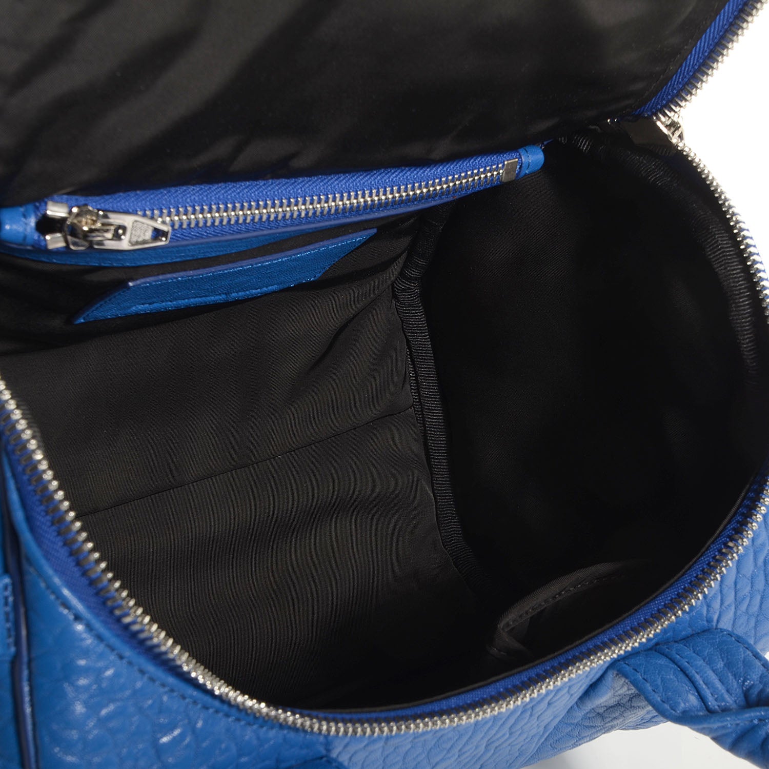 Alexander Wang Pebbled Lambskin Rockie Royal w Silver Hardware 5 of 6