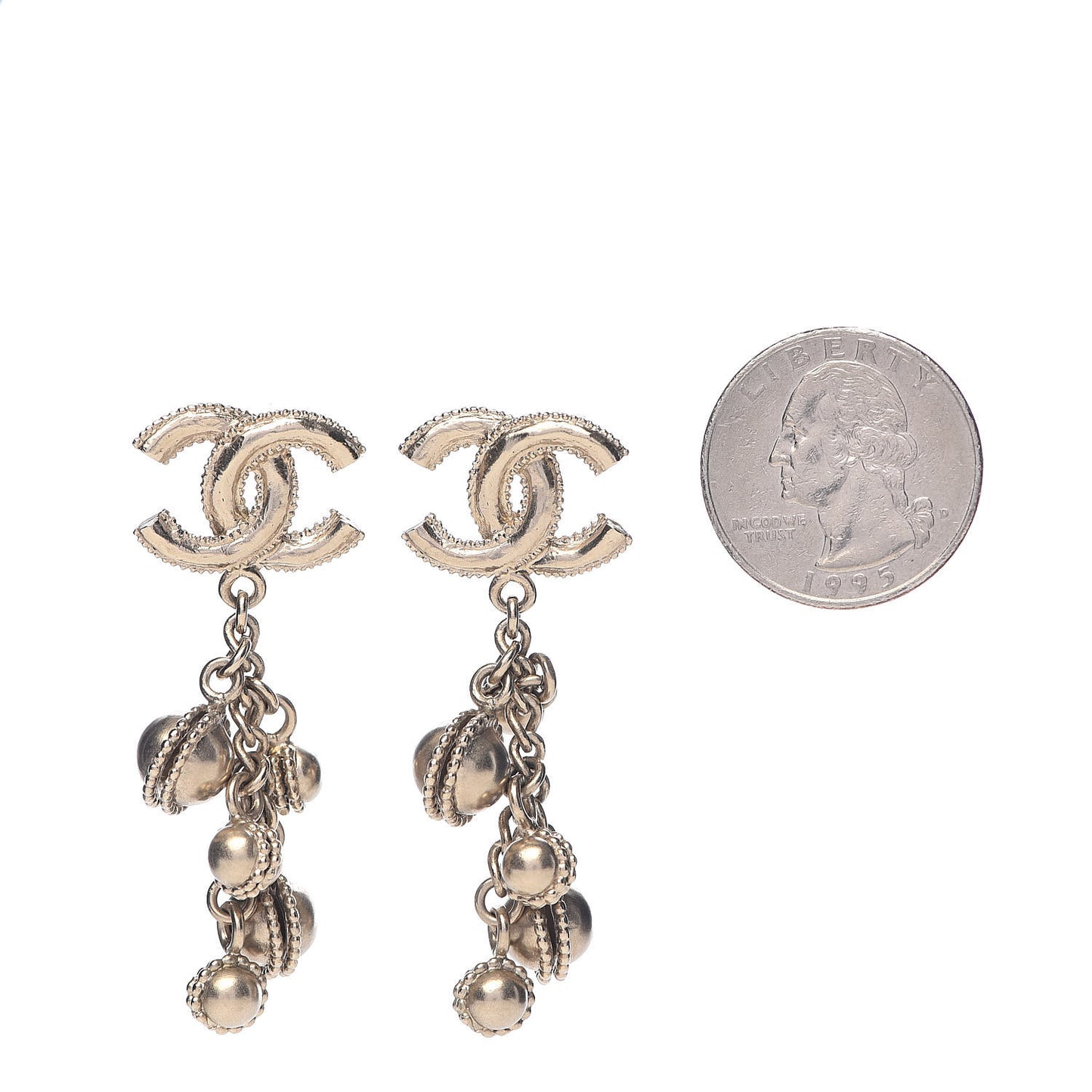 CC Drop Earrings Gold
