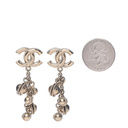 Chanel CC Drop Earrings Gold 2 of 3