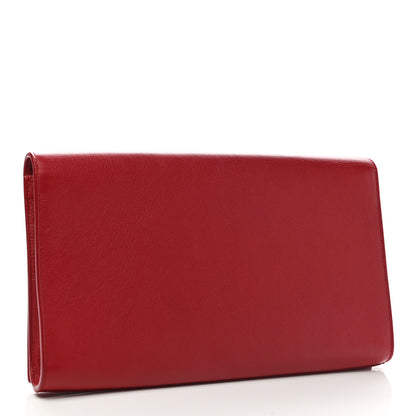 Saint Laurent Calfskin Monogram Large Belle De Jour Clutch Red 3 of 6