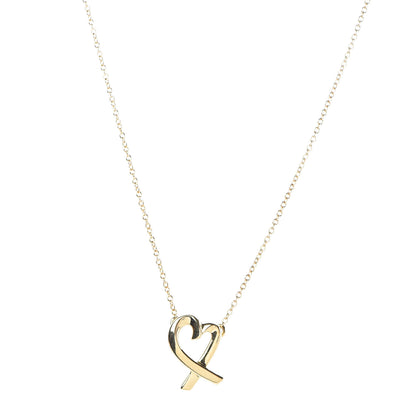 Tiffany 18K Yellow Gold Small Paloma Picasso Loving Heart Pendant Necklace 4 of 7