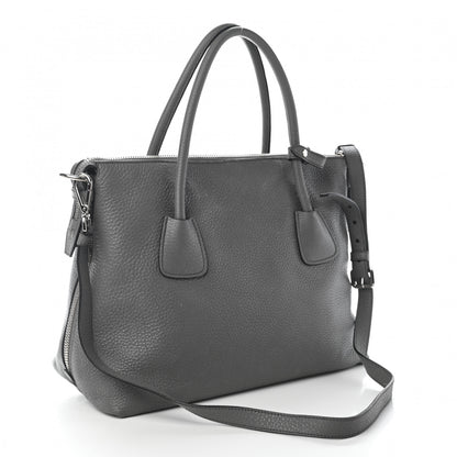Prada Vitello Daino Side Zip Tote Marmo 3 of 10