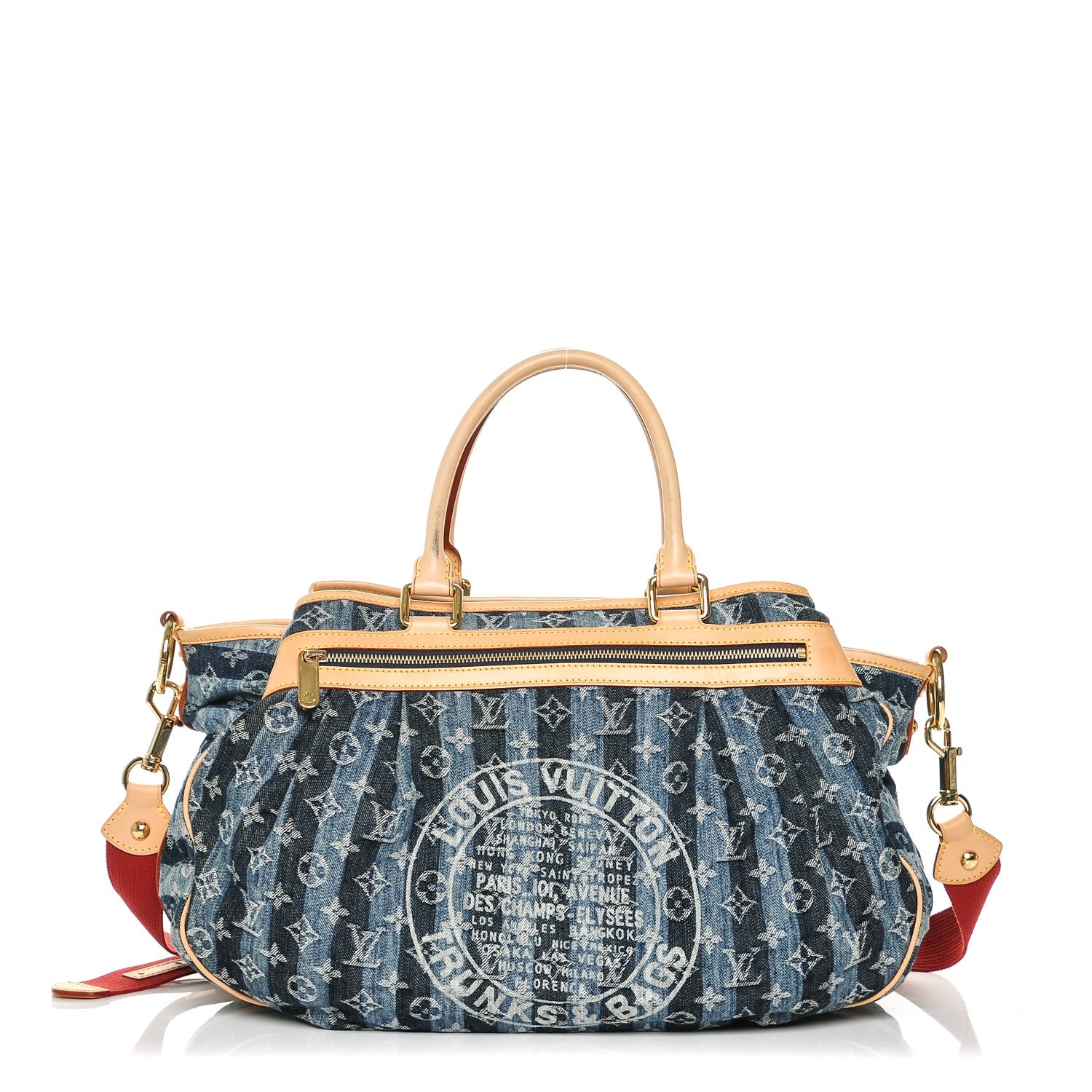 Louis Vuitton Denim Raye Cabas GM 1 of 8