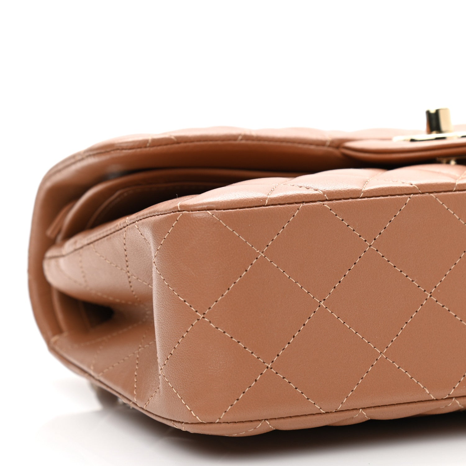 Chanel Lambskin Quilted Small Double Flap Brown 9 of 15