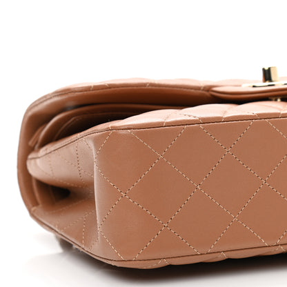 Chanel Lambskin Quilted Small Double Flap Brown 9 of 15