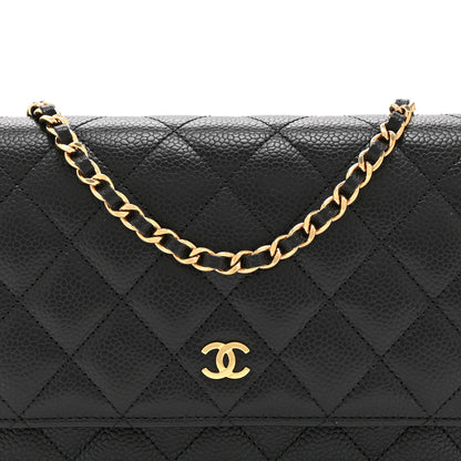 Chanel Caviar Quilted Wallet on Chain WOC Black 9 of 11