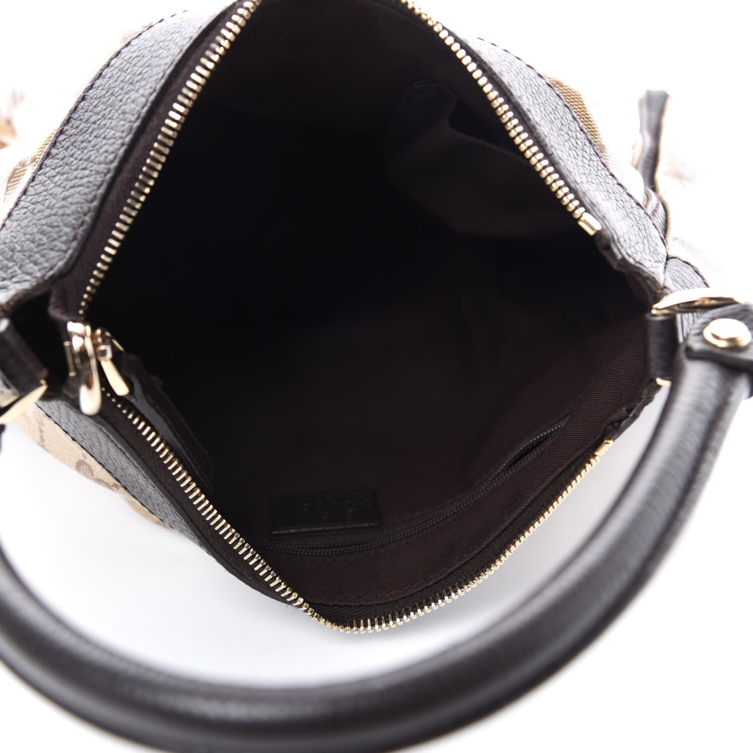 Gucci Crystal Monogram D Ring Gold Hobo Brown 5 of 11