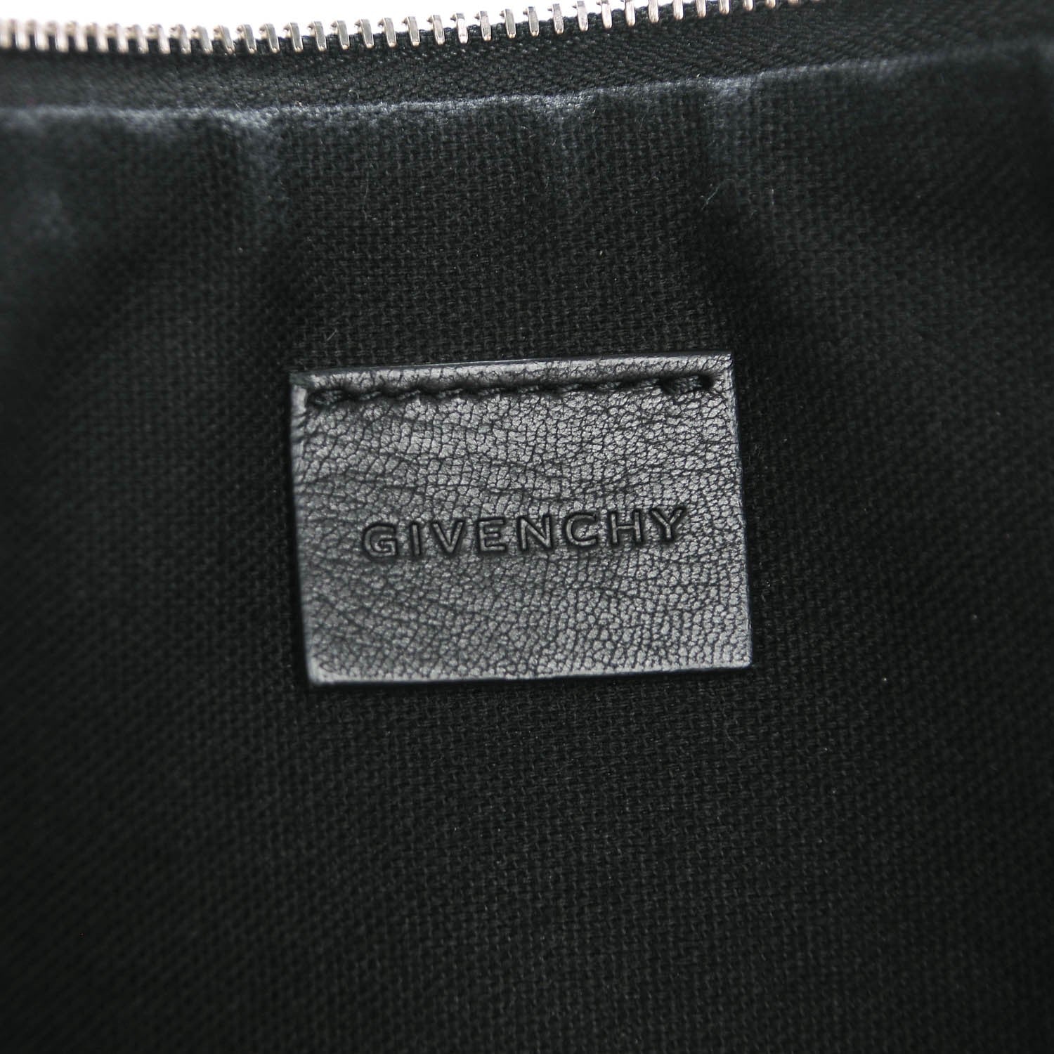 Givenchy Textured Coated Canvas Rottweiler Print Large Cosmetic Pouch Black 6 of 6