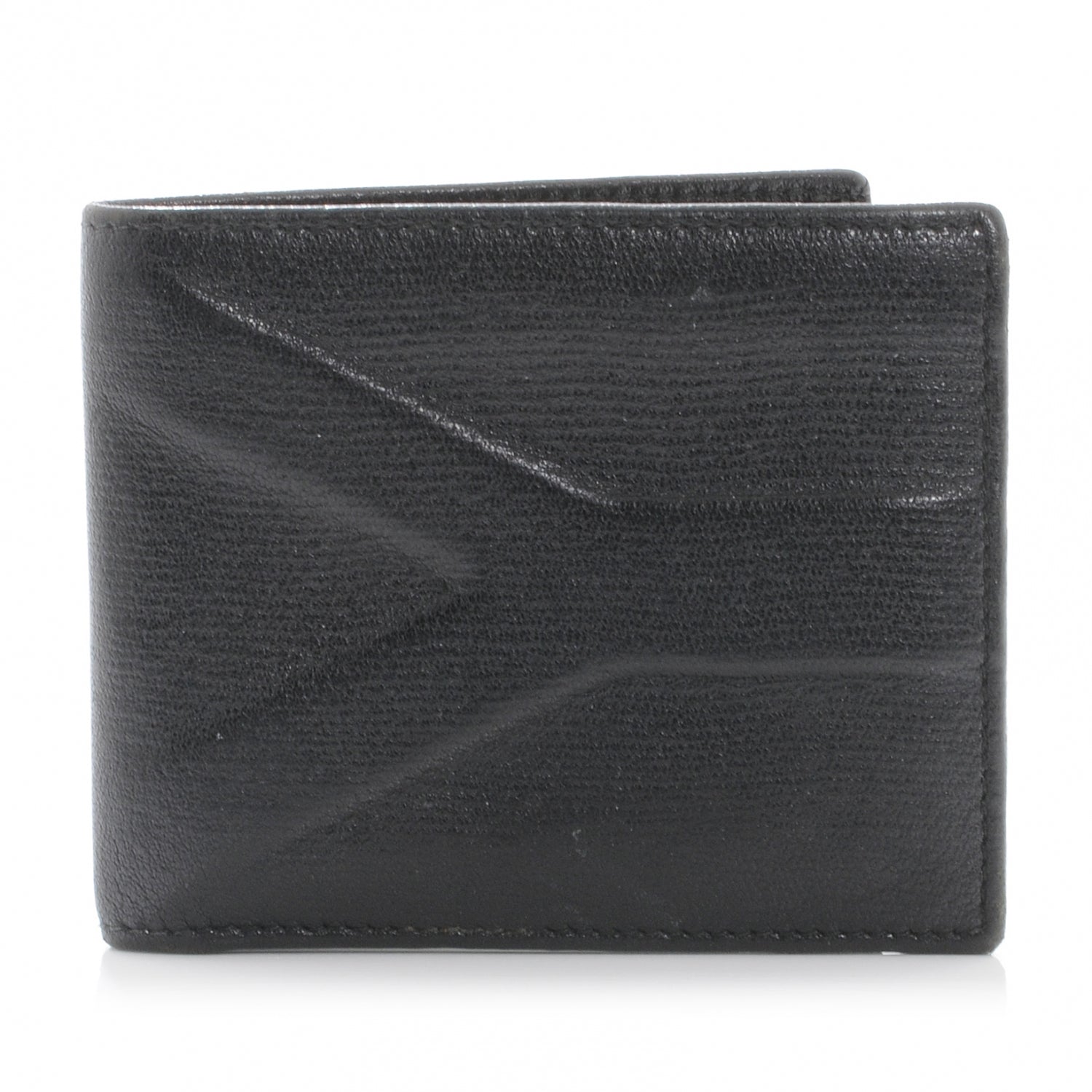 Saint Laurent Mens Textured Leather Ycon Wallet Black 1 of 6