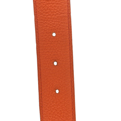 Hermes Swift Togo 32mm Reversible H Belt 85 34 Black Orange 4 of 7