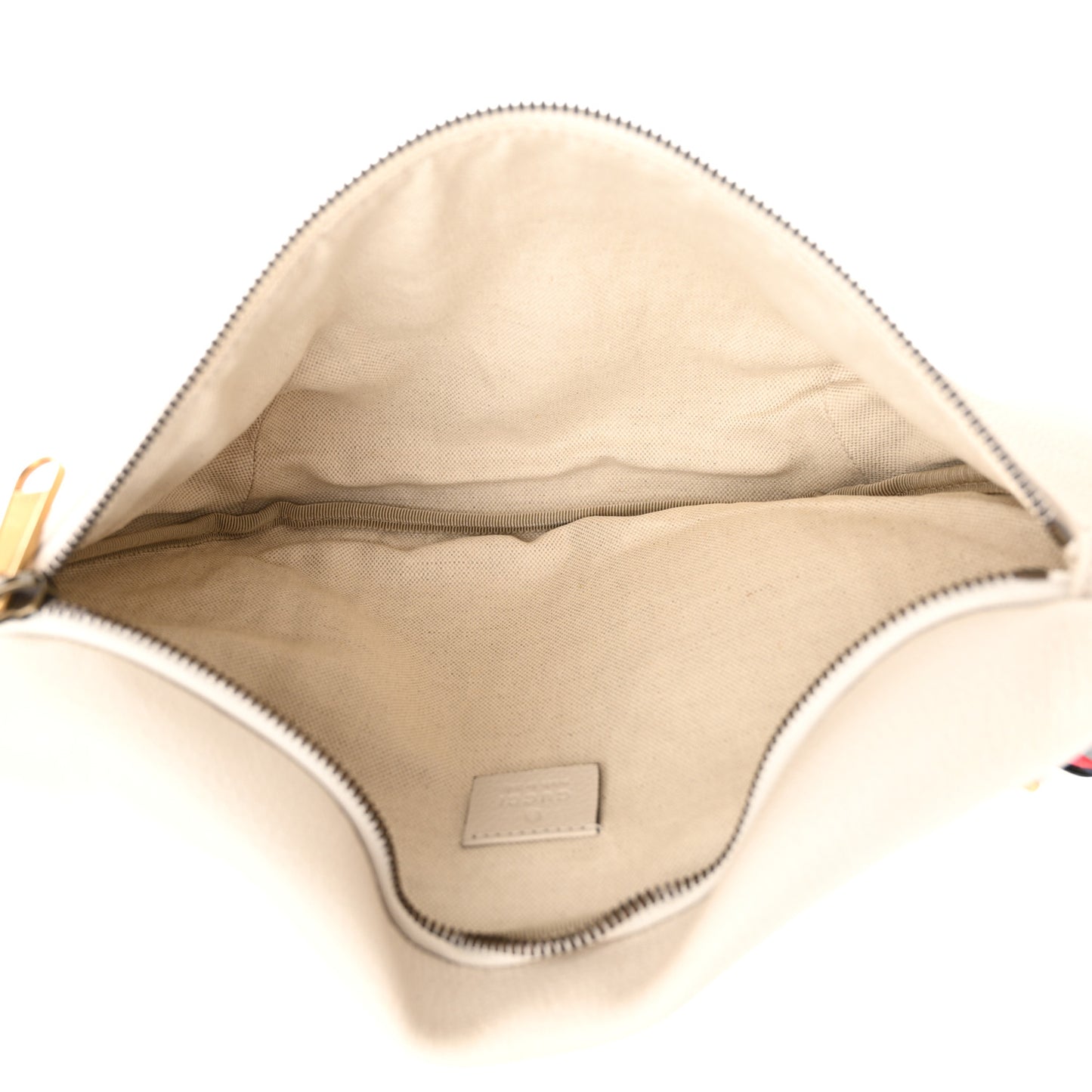 Grained Calfskin Logo Belt Bag White