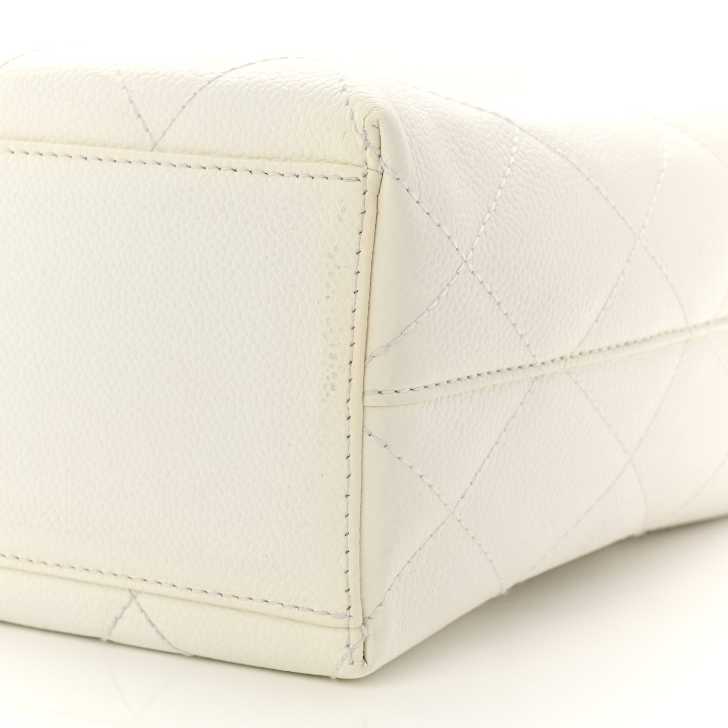 Chanel Caviar Quilted Tote With Clutch White 11 of 18
