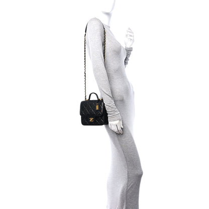 Chanel Caviar School Memory Mini Top Handle Flap Black 2 of 11