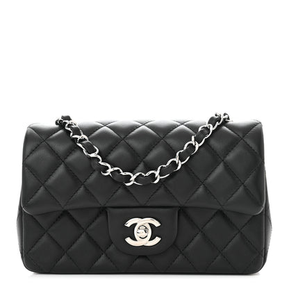 Chanel Lambskin Quilted Mini Rectangular Flap Black 1 of 11