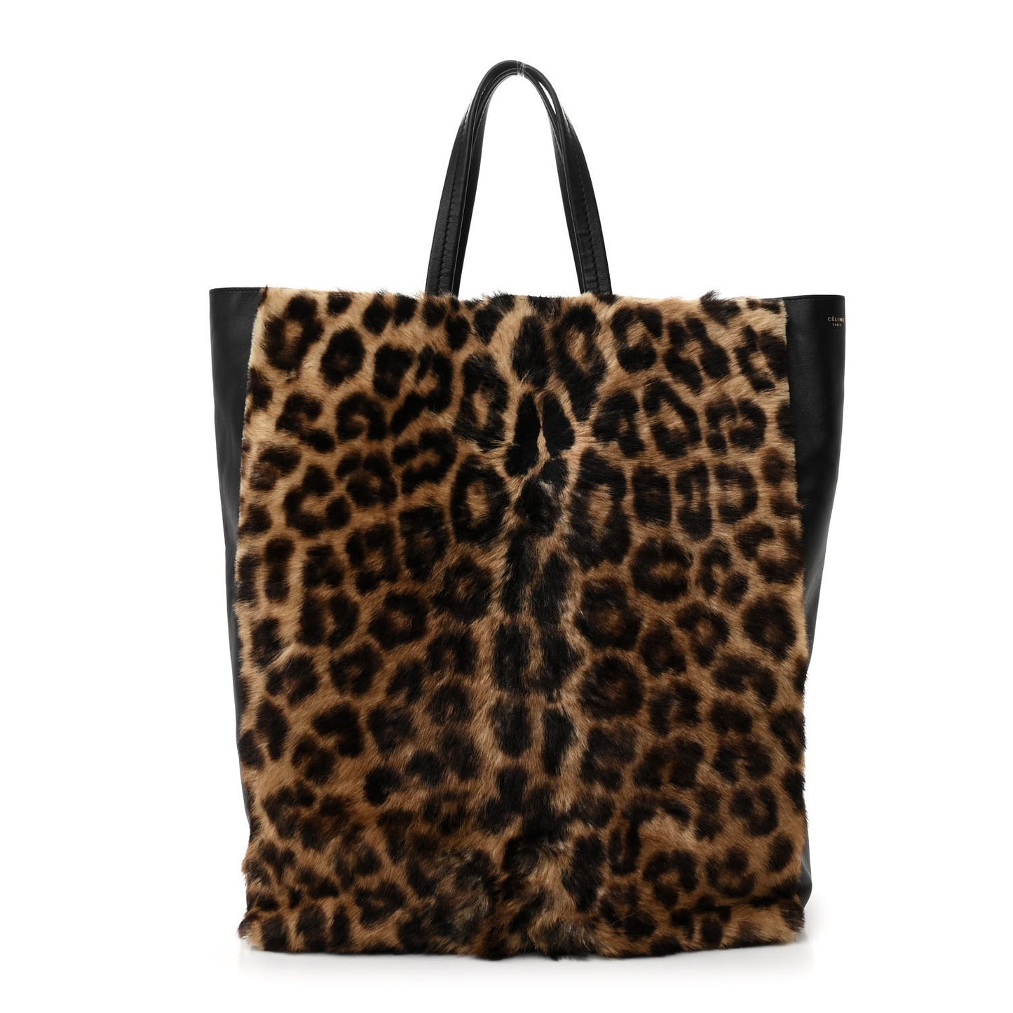 Lambskin Calf Hair Leopard Print Vertical Cabas
