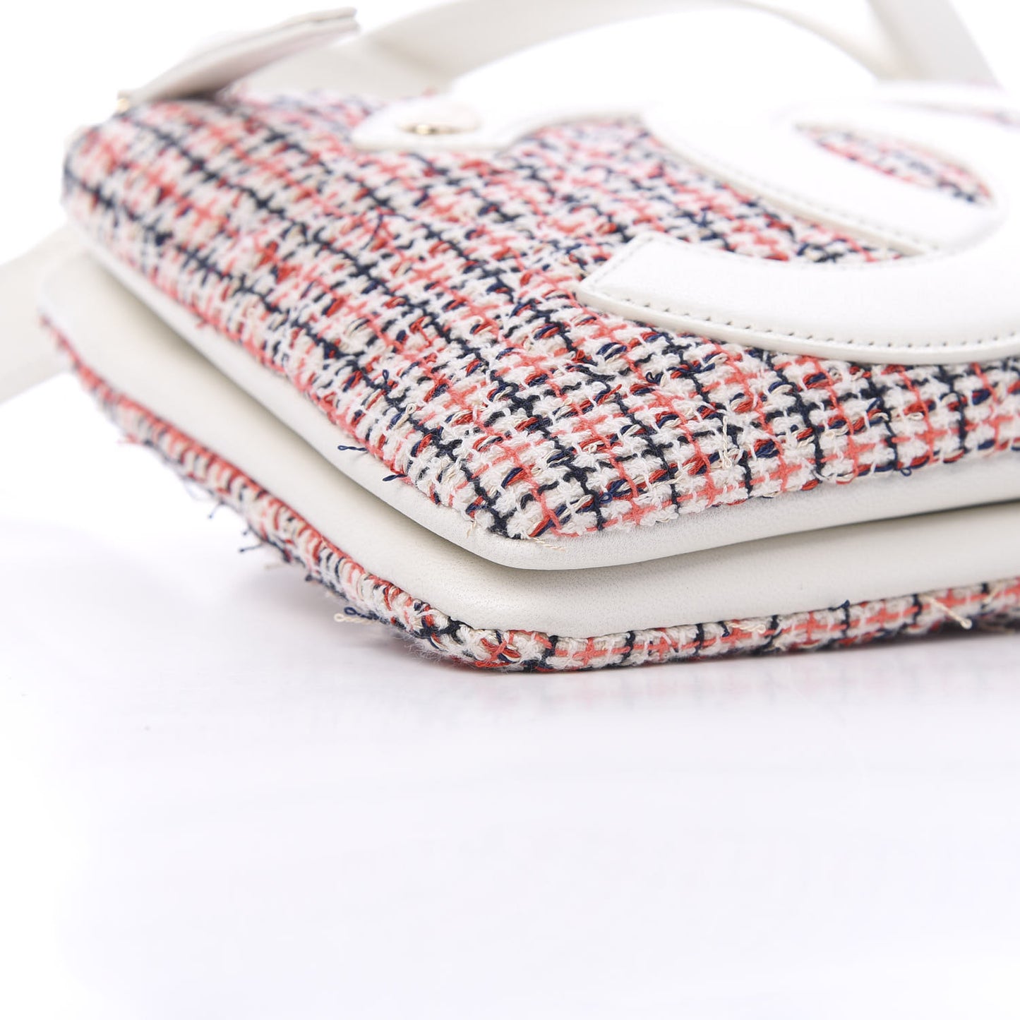 Tweed CC Mania Waist Belt Bag Black Red White