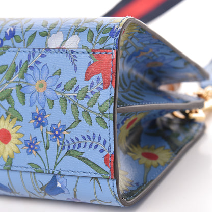 Gucci Calfskin Bamboo Web New Flora Mini Nymphaea Top Handle Bag Azure 11 of 11
