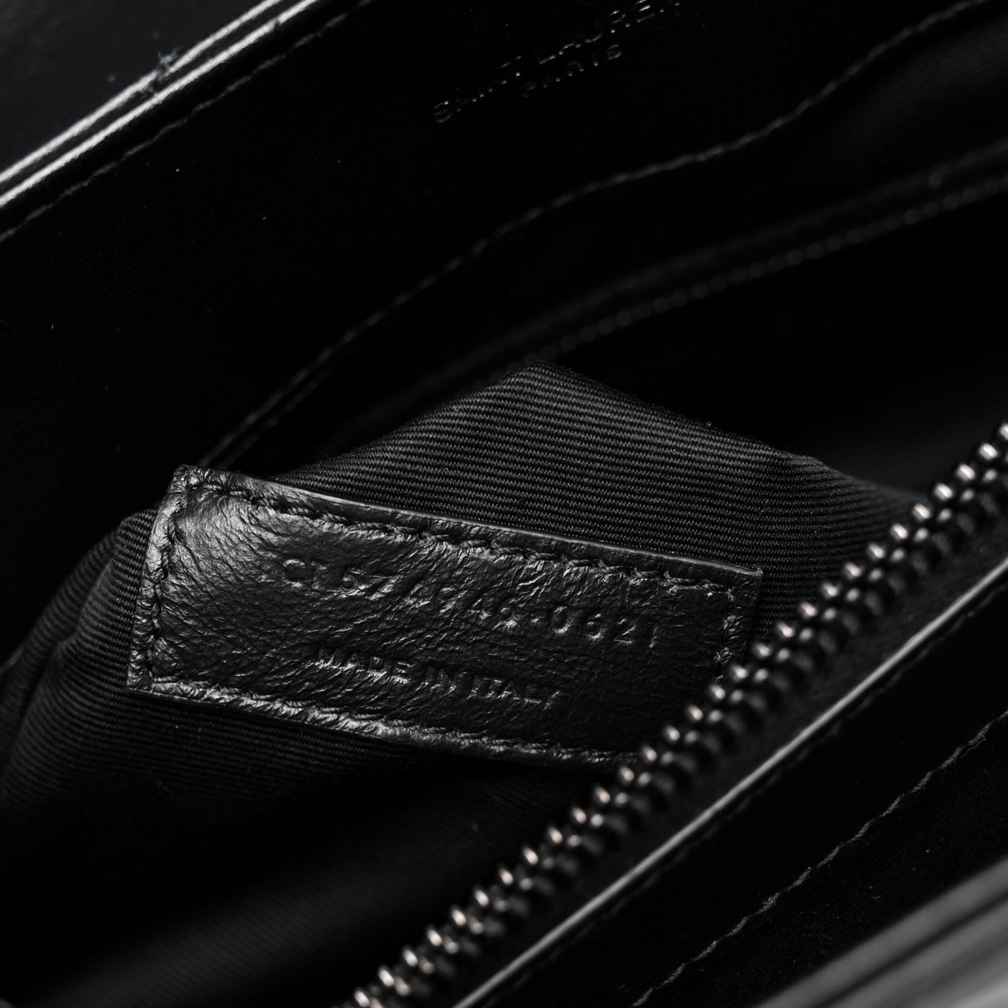 Calfskin Y Quilted Monogram Monochrome Medium Loulou Chain Satchel Black