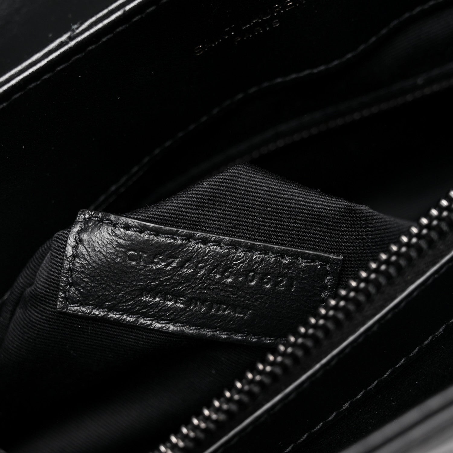 Saint Laurent Calfskin Y Quilted Monogram Monochrome Medium Loulou Chain Satchel Black 7 of 11