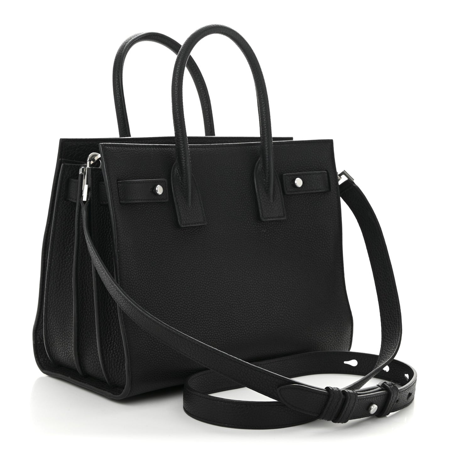 Grained Calfskin Baby Sac De Jour Souple Black